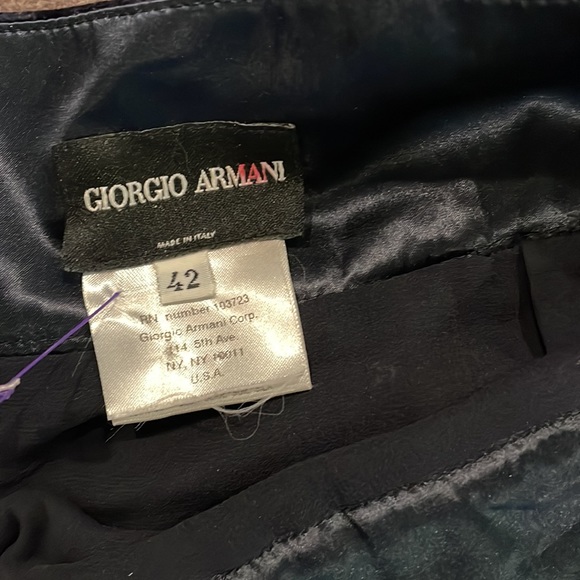GIORGIO ARMANI Navy Blue Velvet Skirt Size 42 (European) (6 US) - Picture 4 of 7
